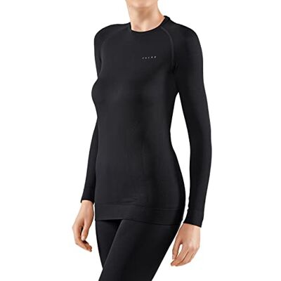 Falke Functioneel shirt met lange mouwen, functioneel shirt voor dames, zwart, wit, ademend, sport, superwarm, sneldrogend, bij koude tot zeer koude temperaturen, 1 stuk, zwart (3000) Falke Functioneel shirt met lange mouwen, functioneel shirt voor dames, zwart, wit, ademend, sport, superwarm, sneldrogend, bij koude tot zeer koude temperaturen, 1 stuk, zwart (3000)