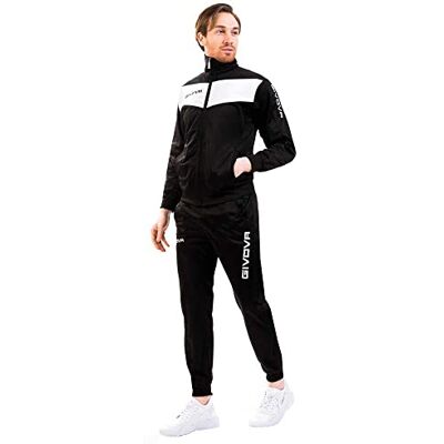 Givova Survêtement Visa pour homme, multicolore (noir/blanc), 3XL Givova Survêtement Visa pour homme, multicolore (noir/blanc), 3XL