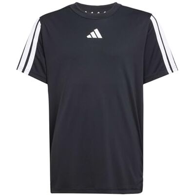 Adidas Train Essentials 3-Stripes shirt voor jongens, zwart/wit, 9-10 jaar Adidas Train Essentials 3-Stripes shirt voor jongens, zwart/wit, 9-10 jaar
