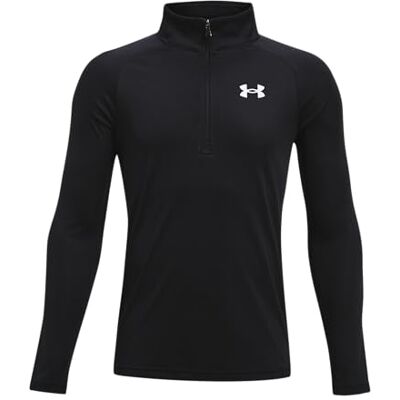Under Armour Tech 2.0 Sporttop met 1/2 Rits, licht, lange mouwen en halve ritssluiting, voor jongens, zweetbestendig, sneldrogend, jongens, 1 stuk Under Armour Tech 2.0 Sporttop met 1/2 Rits, licht, lange mouwen en halve ritssluiting, voor jongens, zweetbestendig, sneldrogend, jongens, 1 stuk