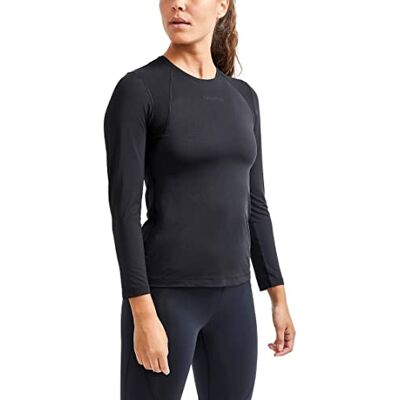 craft Advanced Essence Trainingsshirt voor dames met lange mouwen, zwart. craft Advanced Essence Trainingsshirt voor dames met lange mouwen, zwart.