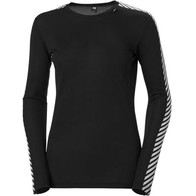 Helly Hansen W HH Lifa Crew Damesshirt met lange mouwen, zwart. Helly Hansen W HH Lifa Crew Damesshirt met lange mouwen, zwart.