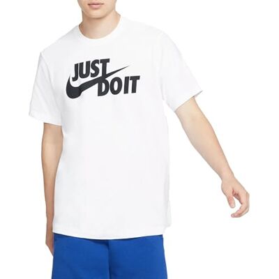 Nike Heren korte mouw T-shirt M Nsw Tee Just Do It Swoosh, wit/zwart, AR5006-100, M Nike Heren korte mouw T-shirt M Nsw Tee Just Do It Swoosh, wit/zwart, AR5006-100, M