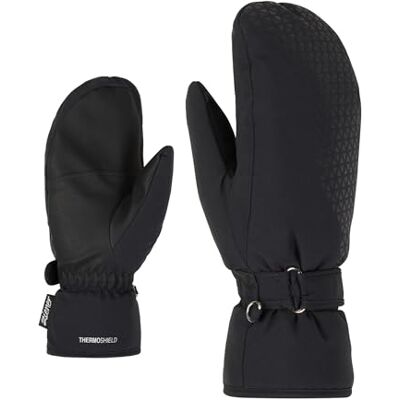 Ziener KISARI Moufles de ski pour femme Pour sports d'hiver Imperméables Sans PFC Noir Ziener KISARI Moufles de ski pour femme Pour sports d'hiver Imperméables Sans PFC Noir