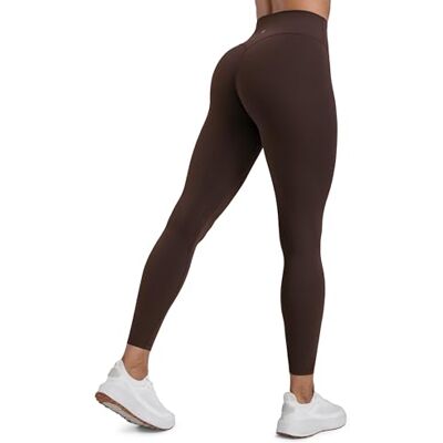 CRZ YOGA Secretsculpt Leggings 64cm Plooien, Butterlift, zacht, matige compressie, training, naadloos vooraan, hoge taille, voor dames 38 CRZ YOGA Secretsculpt Leggings 64cm Plooien, Butterlift, zacht, matige compressie, training, naadloos vooraan, hoge taille, voor dames 38