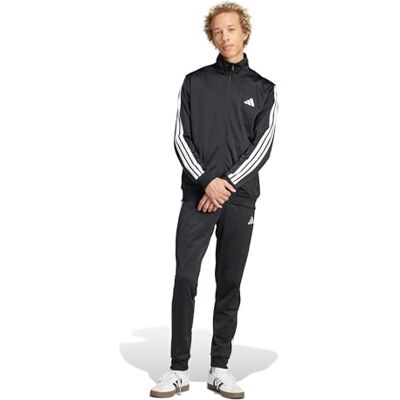 Adidas heren Sportswear Basic, 3 strepen trainingspak, tricot, zwart, XXL kort Adidas heren Sportswear Basic, 3 strepen trainingspak, tricot, zwart, XXL kort