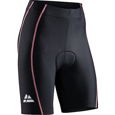 DANISH ENDURANCE Fietsbroek voor dames, 3D-bekleding, ademende en elastische fietsbroek, 1 verpakking, Zwart/Roze XS DANISH ENDURANCE Fietsbroek voor dames, 3D-bekleding, ademende en elastische fietsbroek, 1 verpakking, Zwart/Roze XS