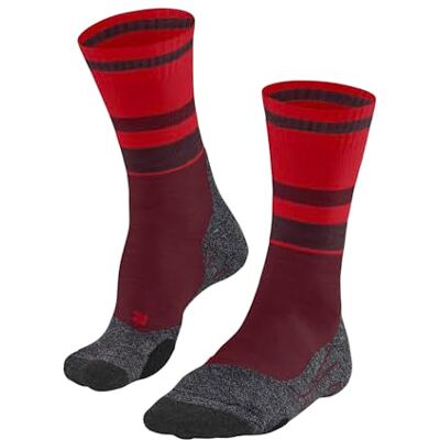 Falke TK2 Explore Compression W So laine fil fonctionnel 1 paire, Chaussettes de randonnée Femme, Rouge Fuego-Black 8078, 41-42 Falke TK2 Explore Compression W So laine fil fonctionnel 1 paire, Chaussettes de randonnée Femme, Rouge Fuego-Black 8078, 41-42