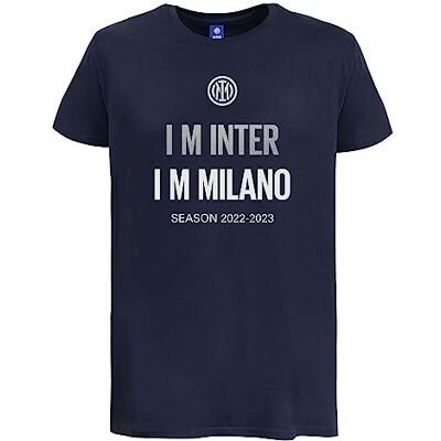 Inter IM Milaan T-shirt, seizoen 2022/2023, volwassenen, verschillende maten beschikbaar draag het exclusieve shirt van het seizoen 2022/2023, officieel product Inter IM Milaan T-shirt, seizoen 2022/2023, volwassenen, verschillende maten beschikbaar draag het exclusieve shirt van het seizoen 2022/2023, officieel product