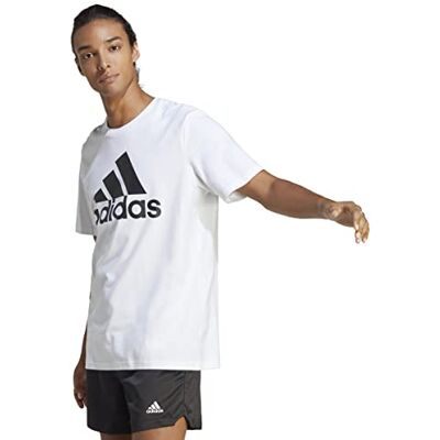 Adidas Homme Essentials Single Jersey Big Logo Tee, White, M Adidas Homme Essentials Single Jersey Big Logo Tee, White, M