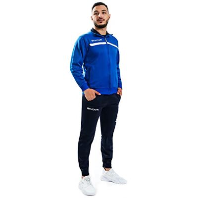 Givova , trainingspak met volledige ritssluiting, lichtblauw/blauw, M Givova , trainingspak met volledige ritssluiting, lichtblauw/blauw, M