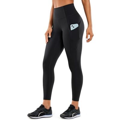 CRZ YOGA Sportlegging voor dames, fitness, hoge taille, van lichte stof, met zak, 63 cm 38 CRZ YOGA Sportlegging voor dames, fitness, hoge taille, van lichte stof, met zak, 63 cm 38