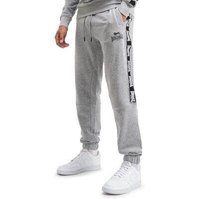 Lonsdale Grutness joggingbroek voor heren, Grijs gemêleerd/zwart/wit, 3XL 3XL Lonsdale Grutness joggingbroek voor heren, Grijs gemêleerd/zwart/wit, 3XL 3XL