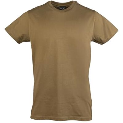 Mil-Tec T-shirt met korte mouwen, klassieke militaire stijl, 6 kleuren om uit te kiezen, heren T-shirt, Coyote Mil-Tec T-shirt met korte mouwen, klassieke militaire stijl, 6 kleuren om uit te kiezen, heren T-shirt, Coyote