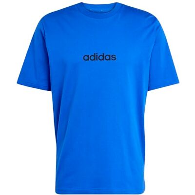 Adidas Heren Essentials LINEAR SINGLE JERSEY TEE, Team Royal Blauw/Zwart, M Adidas Heren Essentials LINEAR SINGLE JERSEY TEE, Team Royal Blauw/Zwart, M
