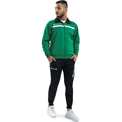 Givova , trainingspak een full rits, groen/zwart, L Givova , trainingspak een full rits, groen/zwart, L