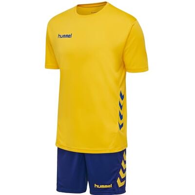 Hummel Promo Duo F6247 Herenshirt met korte mouwen, geel/blauw, maat S Hummel Promo Duo F6247 Herenshirt met korte mouwen, geel/blauw, maat S