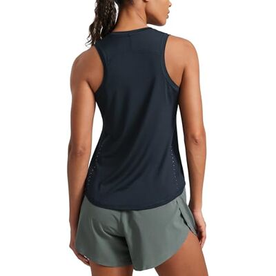 CRZ YOGA Lichtgewicht tanktop voor dames, racerback, mouwloos, trainingstops, atletische hardloopshirts, Echte marine 40 CRZ YOGA Lichtgewicht tanktop voor dames, racerback, mouwloos, trainingstops, atletische hardloopshirts, Echte marine 40