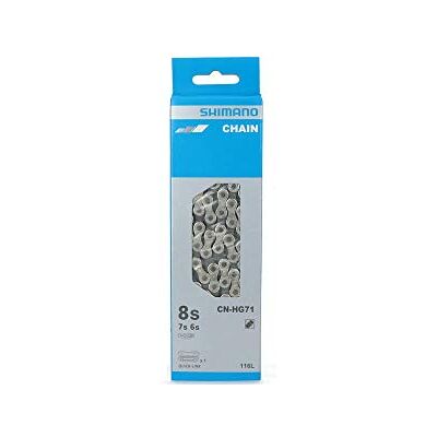 Shimano CN-HG71 Fietsketting, zilverkleurig, 116 schakels Shimano CN-HG71 Fietsketting, zilverkleurig, 116 schakels