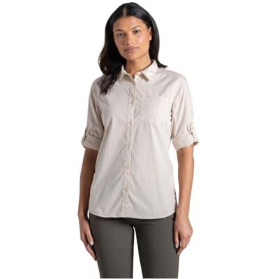 Craghoppers Kiwi Iii Ls Shirt Kiwi III Wandelhemd met lange mouwen voor dames (1 stuk), Steen 52 Grande taille Craghoppers Kiwi Iii Ls Shirt Kiwi III Wandelhemd met lange mouwen voor dames (1 stuk), Steen 52 Grande taille