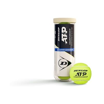 Dunlop ATP Championship Balles de tennis Recommandé par ATP Approuvé par l'ITF Noyau en caoutchouc Rebond fiable Match & Training Pelouse Terrain dur Dunlop ATP Championship Balles de tennis Recommandé par ATP Approuvé par l'ITF Noyau en caoutchouc Rebond fiable Match & Training Pelouse Terrain dur
