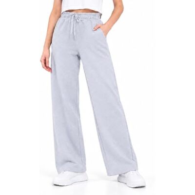 COMEOR Joggingbroek voor dames, losse trainingsbroek, brede pijpen, hoge elastische tailleband met trekkoord, sportkleding, yoga, ontspanning, vrije tijd S COMEOR Joggingbroek voor dames, losse trainingsbroek, brede pijpen, hoge elastische tailleband met trekkoord, sportkleding, yoga, ontspanning, vrije tijd S
