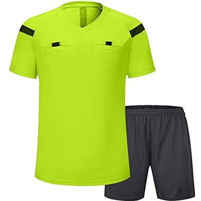 SHINESTONE Voetbalscheidsrechter shirt met korte mouwen voor heren SHINESTONE Voetbalscheidsrechter shirt met korte mouwen voor heren