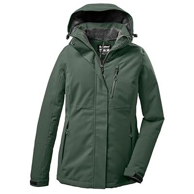 Killtec Functionele outdoorjas voor dames met afneembare capuchon met ritssluiting KOW 140 WMN Jckt waterdicht, winddicht en ademend Killtec Functionele outdoorjas voor dames met afneembare capuchon met ritssluiting KOW 140 WMN Jckt waterdicht, winddicht en ademend