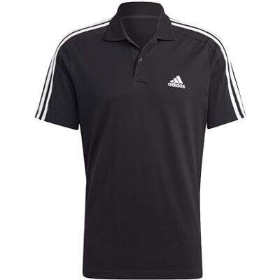 Adidas Essentials Piqué geborduurd Small Logo 3-Stripes poloshirt met korte mouwen voor heren Adidas Essentials Piqué geborduurd Small Logo 3-Stripes poloshirt met korte mouwen voor heren