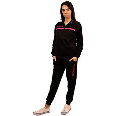 Givova Tt012 Trainingspak voor volwassenen, uniseks, volledige ritssluiting, 1 stuks, Zwart/Fuchsia Givova Tt012 Trainingspak voor volwassenen, uniseks, volledige ritssluiting, 1 stuks, Zwart/Fuchsia