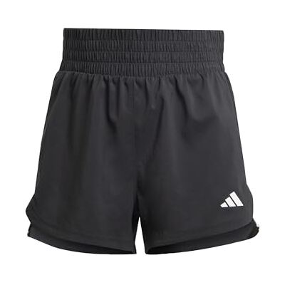 Adidas Pacer 3 strepen hoge taille trainingsshorts voor dames, maat XS, 7,6 cm Adidas Pacer 3 strepen hoge taille trainingsshorts voor dames, maat XS, 7,6 cm