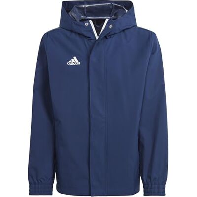 Adidas Uniseks kinderjas Entrada 22 All-Weather Jacket, Team Navy Blue 2, 11-12 jaar Adidas Uniseks kinderjas Entrada 22 All-Weather Jacket, Team Navy Blue 2, 11-12 jaar