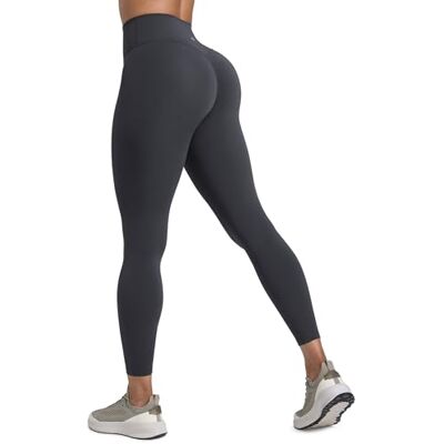CRZ YOGA Secretsculpt Leggings 64cm Plooien, Butterlift, zacht, matige compressie, training, naadloos vooraan, hoge taille, voor dames 38 CRZ YOGA Secretsculpt Leggings 64cm Plooien, Butterlift, zacht, matige compressie, training, naadloos vooraan, hoge taille, voor dames 38