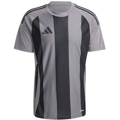 Adidas Voetbalshirt, Teamsport, textiel, gestreept, 24, grijs/zwart, maat 3XL Adidas Voetbalshirt, Teamsport, textiel, gestreept, 24, grijs/zwart, maat 3XL