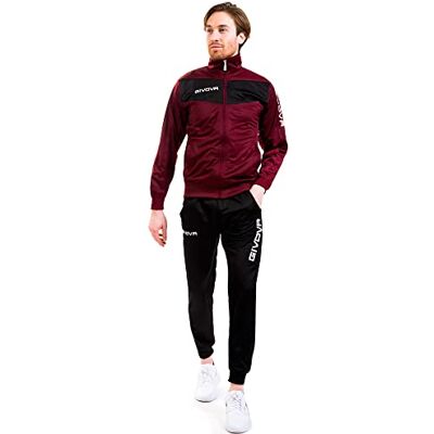 Givova , survêtement visa, granade/noir, 2XL Givova , survêtement visa, granade/noir, 2XL
