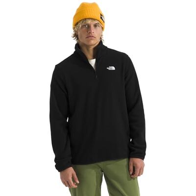 The North Face Sweat-shirt en polaire Glacier pour homme avec fermeture éclair 1/4 (1 pièce), Noir (TnF), XL The North Face Sweat-shirt en polaire Glacier pour homme avec fermeture éclair 1/4 (1 pièce), Noir (TnF), XL