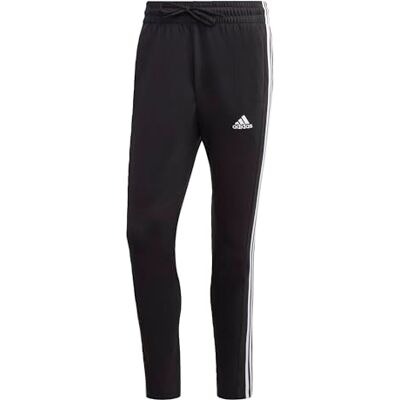 Adidas Herenbroek Essentials Single Jersey Tapered Open Hem 3-Stripes Pants Adidas Herenbroek Essentials Single Jersey Tapered Open Hem 3-Stripes Pants