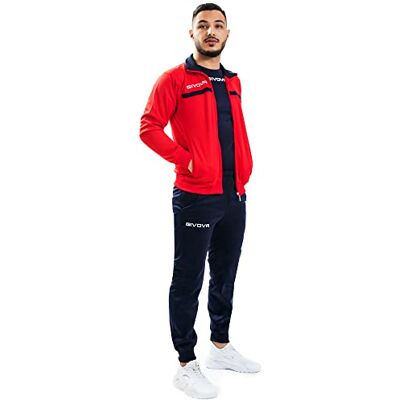 Givova , trainingspak een volledige ritssluiting, rood/blauw, L Givova , trainingspak een volledige ritssluiting, rood/blauw, L