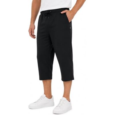 COMEOR Korte broek voor heren met zakken – 3/4 broek, bermuda, lang, los, sportbroek, casual, sportkleding, wandelen L COMEOR Korte broek voor heren met zakken – 3/4 broek, bermuda, lang, los, sportbroek, casual, sportkleding, wandelen L