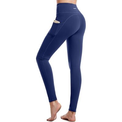 CAMBIVO Sportlegging voor dames, push-up legging met hoge taille, elastische stretch-yogabroek met zakken voor pilates, sport, hardlopen, sportschool, fitness, oefeningen, Blauw S CAMBIVO Sportlegging voor dames, push-up legging met hoge taille, elastische stretch-yogabroek met zakken voor pilates, sport, hardlopen, sportschool, fitness, oefeningen, Blauw S