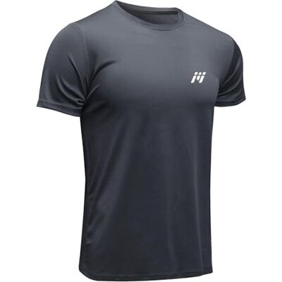 MEETWEE Sportshirt voor heren, Baselayer korte mouwen, hardloopshirt, fitness, voetbal, joggen, grijs. L MEETWEE Sportshirt voor heren, Baselayer korte mouwen, hardloopshirt, fitness, voetbal, joggen, grijs. L