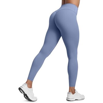 CRZ YOGA Secretsculpt Leggings 64cm Plooien, Butterlift, zacht, matige compressie, training, naadloos vooraan, hoge taille, voor dames 38 CRZ YOGA Secretsculpt Leggings 64cm Plooien, Butterlift, zacht, matige compressie, training, naadloos vooraan, hoge taille, voor dames 38