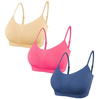 SHEKINI Sport-BH voor Dames Zonder Beugel met Uitneembare Cup Pads, Licht Sport Beha Yoga Fitness Training 3 Pack XS-S SHEKINI Sport-BH voor Dames Zonder Beugel met Uitneembare Cup Pads, Licht Sport Beha Yoga Fitness Training 3 Pack XS-S