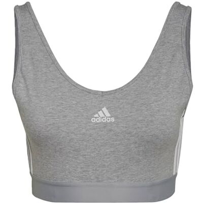 Adidas Essentials 3-strepen Crop Top met verwijderbare pads Crop voor dames Adidas Essentials 3-strepen Crop Top met verwijderbare pads Crop voor dames