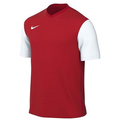 Nike Dri-fit Tiempo Preii herenshirt met mouwen, jersey, Universiteit Rood/Wit/Wit Nike Dri-fit Tiempo Preii herenshirt met mouwen, jersey, Universiteit Rood/Wit/Wit