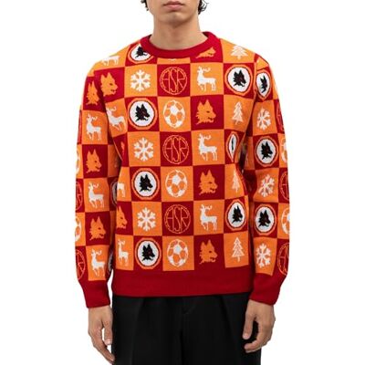 AS Roma Christmas Jumper Sweater Uniseks AS Roma Christmas Jumper Sweater Uniseks