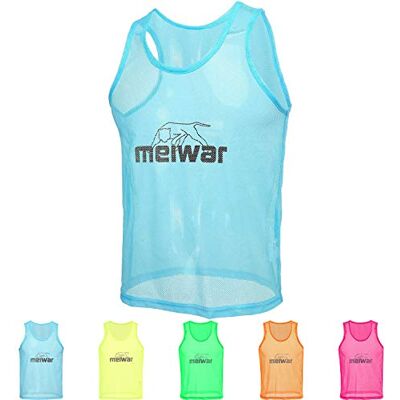 meiwar Leibchen 10 stuks trainingsshirts voor sport, voetbal, handbal in oranje, blauw, geel, groen en roze, voor heren, kinderen, dames meiwar Leibchen 10 stuks trainingsshirts voor sport, voetbal, handbal in oranje, blauw, geel, groen en roze, voor heren, kinderen, dames
