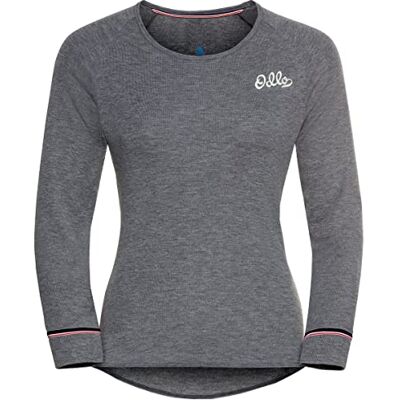 Odlo BL Top ronde hals L/S Active Cool Origina gebreid dames, grijs gemêleerd Odlo BL Top ronde hals L/S Active Cool Origina gebreid dames, grijs gemêleerd