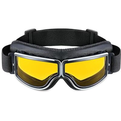 Galenecx Coupe-Vent Lunette, Anti-Buée Anti-Poussière Lunettes de Motocross, Unisexe Lunettes Oldtimer Moto, Pilote Noir Mototourisme Lunette Goggle, Convient à Divers Sports de Plein Air Galenecx Coupe-Vent Lunette, Anti-Buée Anti-Poussière Lunettes de Motocross, Unisexe Lunettes Oldtimer Moto, Pilote Noir Mototourisme Lunette Goggle, Convient à Divers Sports de Plein Air