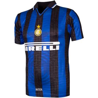 Inter 98 Retro Voetbalshirt, 1997-98, uniseks, volwassenen Inter 98 Retro Voetbalshirt, 1997-98, uniseks, volwassenen